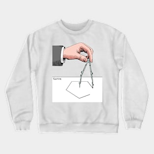 A pair of compasses making a pentagon Crewneck Sweatshirt